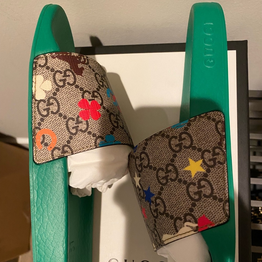 Gucci GG Supreme Ranch Elements Sandals - Picture 2 of 4